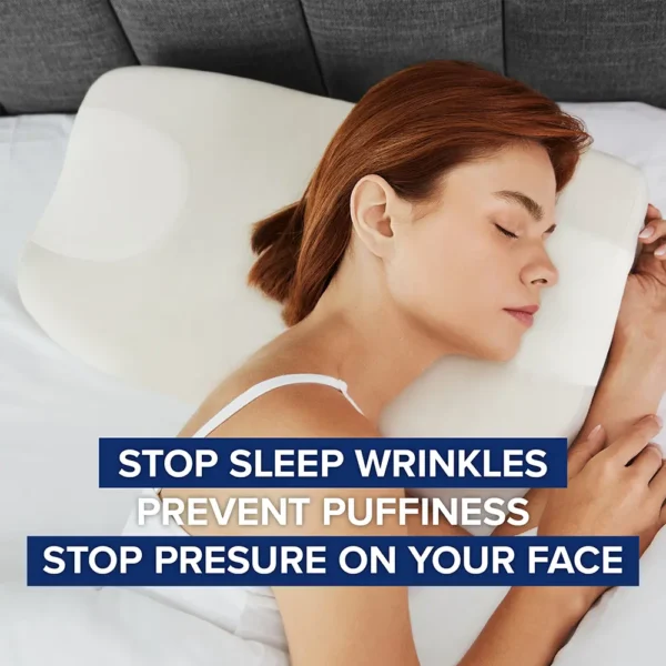 prevent sleep wrinkles with the side sleeper pillow